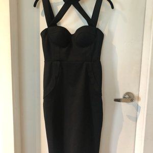 Amazing Black Tailored Cocktail Dress